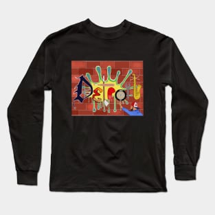 DETROIT-MOTOR CITY TAGGIN' Long Sleeve T-Shirt